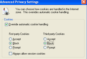 कुकीज़ बंद करें